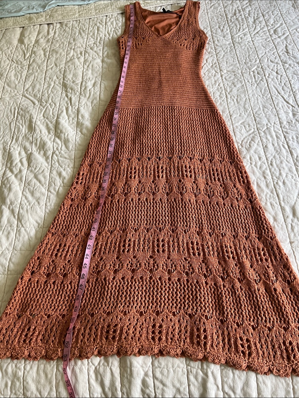 BCBG Maxazria Sleeveless Crochet Knit Maxi Dress - Picture 4 of 9